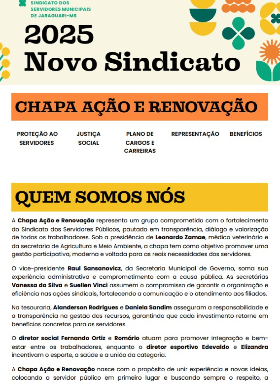 Sindicato dos Servidores Públicos de Jaraguari realiza eleição no dia 18 de dezembro