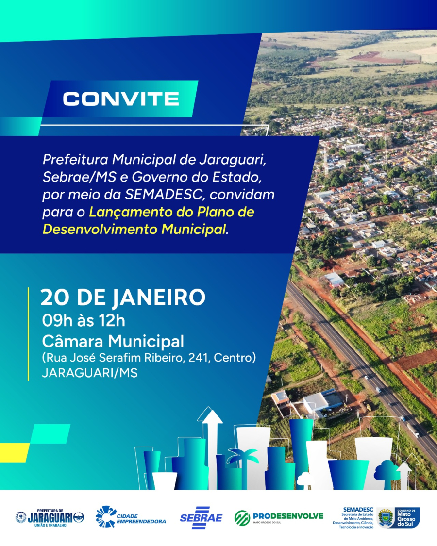 Sebrae/MS, Governo do Estado e Prefeitura lançam Plano de Desenvolvimento Municipal de Jaraguari