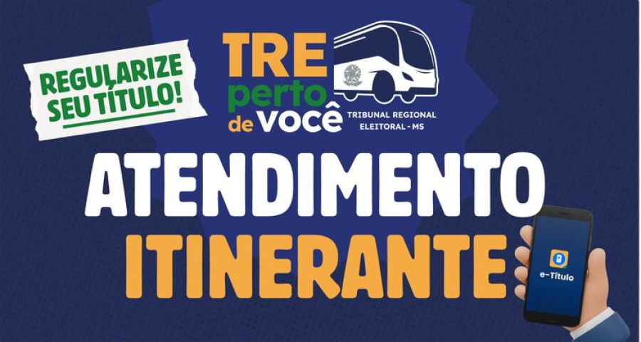 TRE-MS realizará Atendimento Itinerante em Jaraguari nos dias 5 e 6 de fevereiro